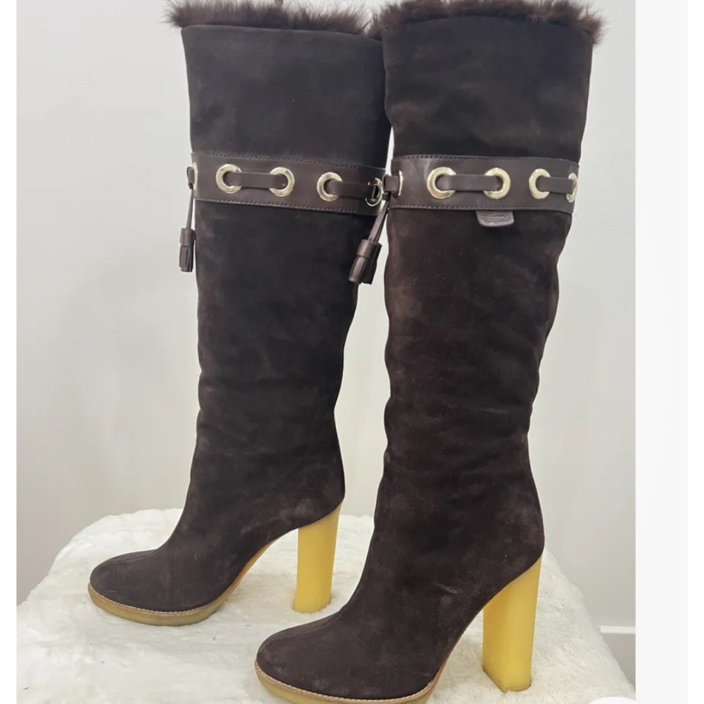 Rare Gucci suede and Mink fur Boots selling for much more on Posh.